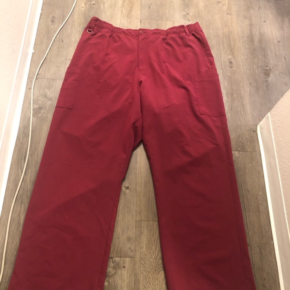 Dickie Men’s Maroon Cargo Style Jogger Pull-On Scrub Elastic Pant Size 42 - Picture 6 of 10